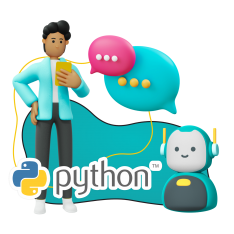 Умный чат-бот на Python - КИБЕРшкола программирования для детей, компьютерные курсы для школьников, начинающих и подростков - KIBERone г. Снежинск