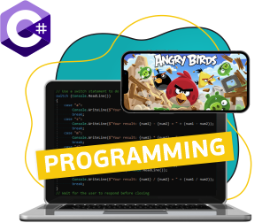 Программирование на C#. Удивительный мир 2D-игр - Школа программирования для детей, компьютерные курсы для школьников, начинающих и подростков - KIBERone г. Снежинск
